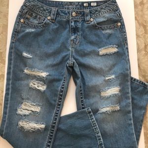 Miss Me Boyfriend Ankle JB5151A82 Distressed Jean womens Size 28